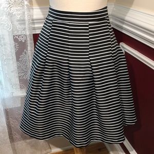 The Limited Black & white striped skirt size 10